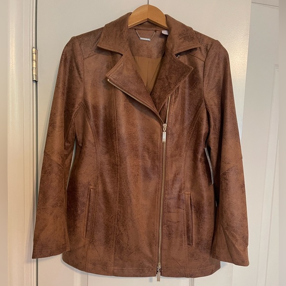 NWT Chicos Faux Leather Jacket - Picture 5 of 8